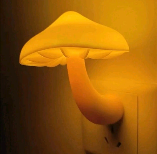 1pc Bug Mushroom Light Controlled LED Night Light, Wall Lamp Colorful Light Control Induction Bedside Lamp Energy Saving Practical Idea, No Light During The Day, Just Light At Night