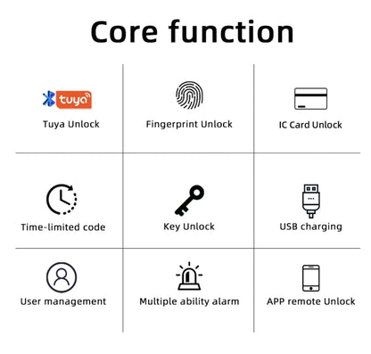 Fingerprint Door Lock Digital Electronic Lock with Password/Key/IC Card/ Smartlife/ Tuya APP Unlock