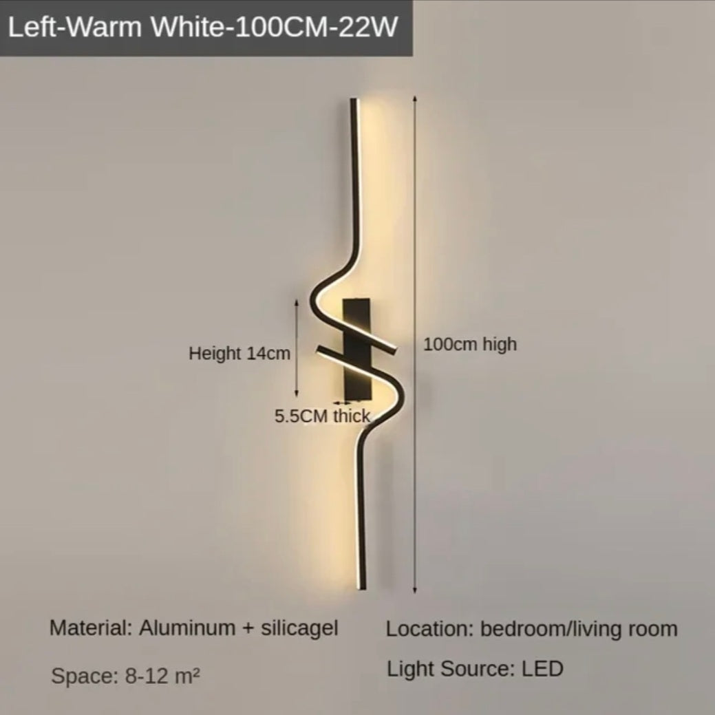 Modern Minimalist Strip Led Wall Light Bedroom Lights