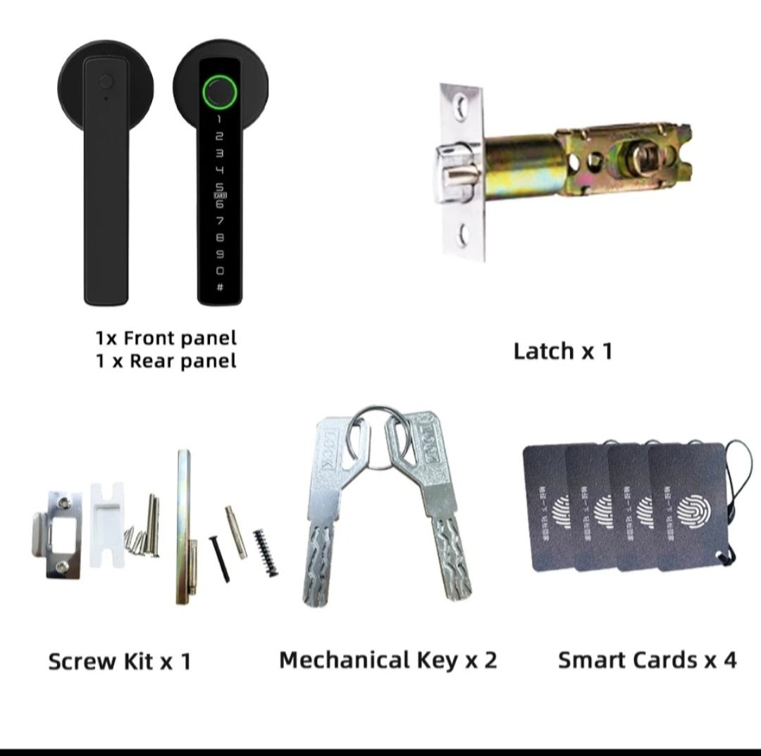 Fingerprint Door Lock Digital Electronic Lock with Password/Key/IC Card/ Smartlife/ Tuya APP Unlock